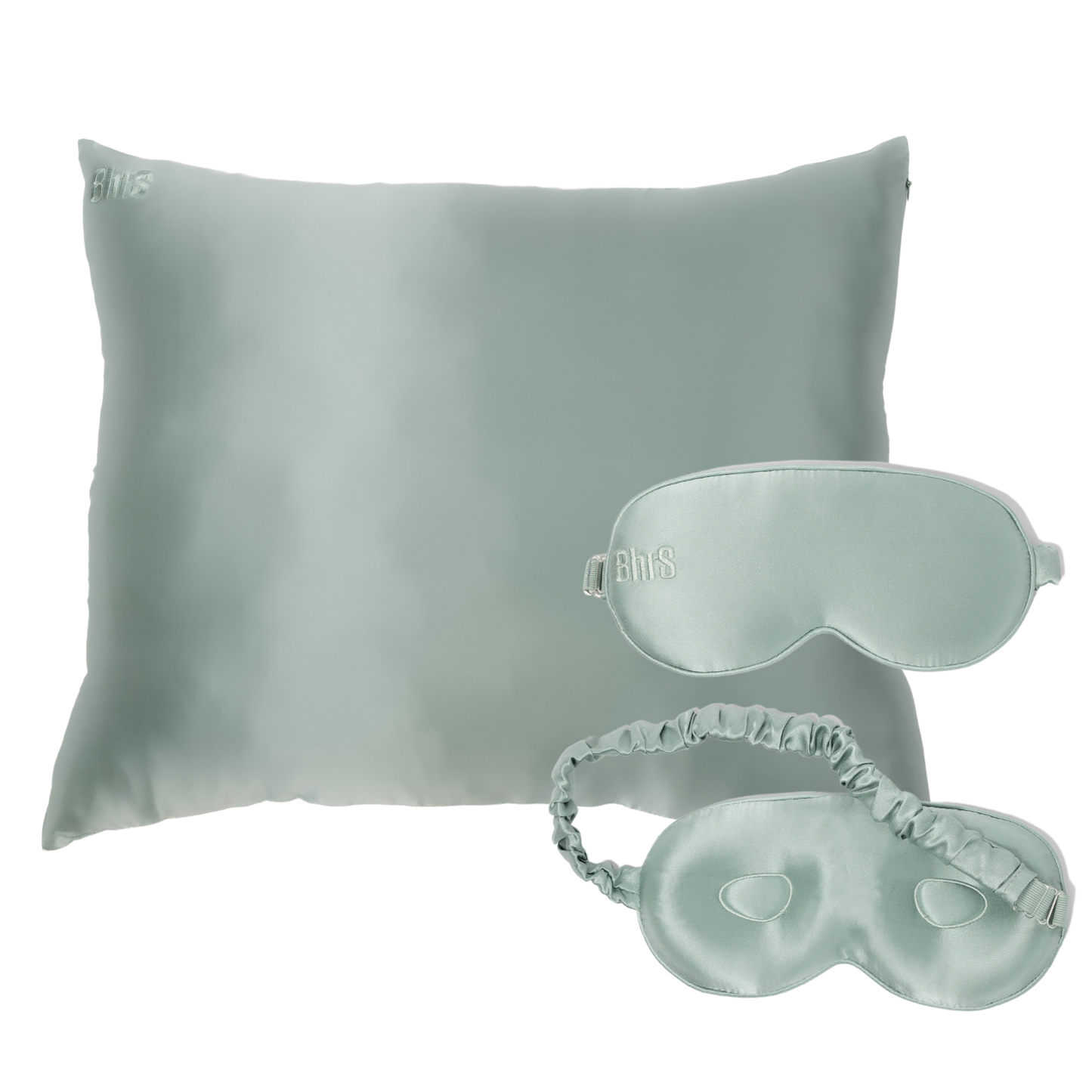 Mulberry Silk Pillowcase and Contour Sleep Mask Duopack - Sage